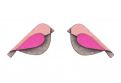 Fa fülbevaló Pink Bird Earrings