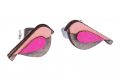 Fa fülbevaló Pink Bird Earrings