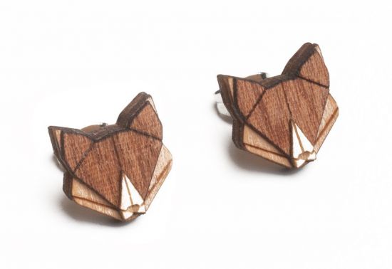 Fa fülbevaló Fox Earrings