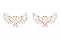 Fa fülbevaló Snowy Owl Earrings