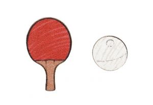 Fából készült fülbevalók Pingpong Fülbevalók