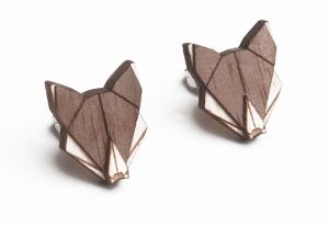 Fa fülbevaló Wolf Earrings