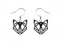 Fa fülbevaló Black Foxy Earrings