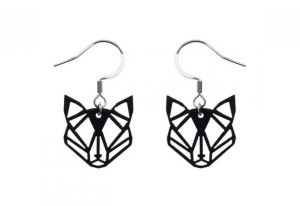 Fa fülbevaló Black Foxy Earrings