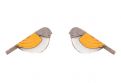 Fa fülbevaló Orange Cutebird Earrings