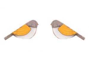 Fa fülbevaló Orange Cutebird Earrings