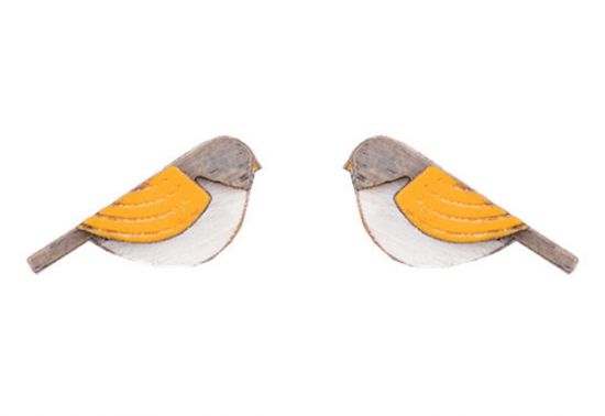 Fa fülbevaló Orange Cutebird Earrings
