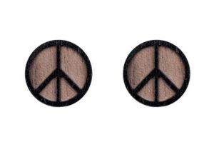 Fa fülbevaló Peace Earrings