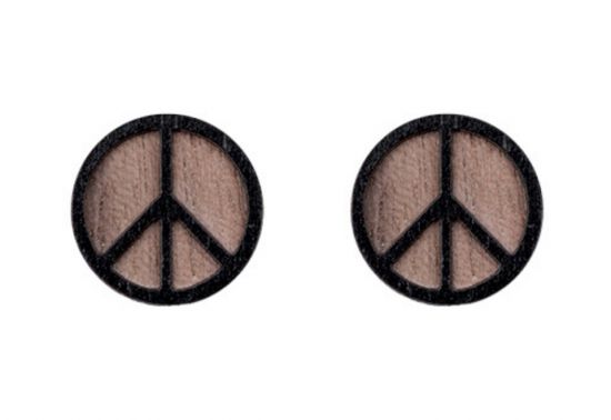 Fa fülbevaló Peace Earrings