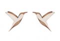 Fa fülbevaló Natural Hummingbird Earrings