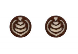 Fa fülbevaló Latté Art Earrings