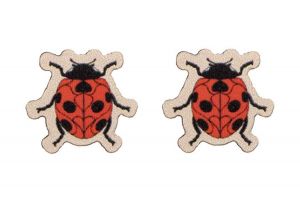 Fa fülbevaló Ladybird Earrings