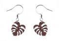 Fa fülbevaló Monstera Earrings