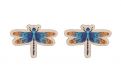 Fa fülbevaló Blue Dragonfly