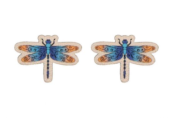 Fa fülbevaló Blue Dragonfly