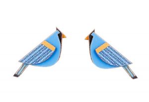 Fa fülbevaló Blue Cutebird Earrings