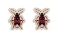 Fa fülbevaló Red Beetle Earrings