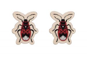 Fa fülbevaló Red Beetle Earrings