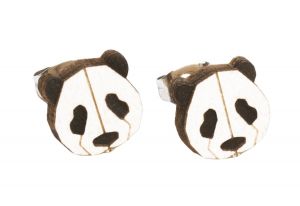 Fa fülbevaló Panda Earrings