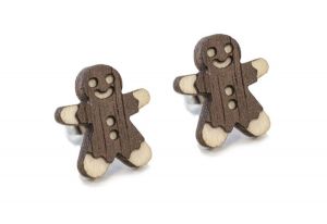 Fa fülbevaló Gingerbread Earrings