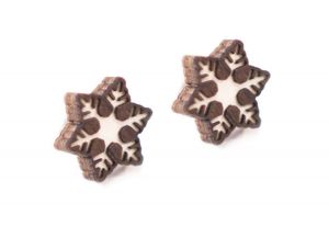 Fa fülbevaló Brunn Snowflake Earrings
