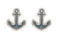 Fából készült fülbevalók Anchor Earrings