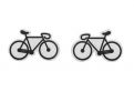 Fából készült fülbevalók Road Bike Earrings