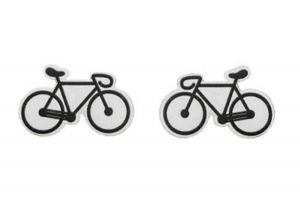 Fából készült fülbevalók Road Bike Earrings