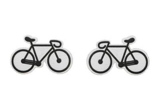 Fából készült fülbevalók Road Bike Earrings
