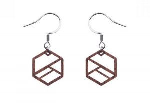 Fa fülbevaló Hexaline Earrings