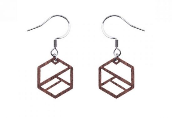 Fa fülbevaló Hexaline Earrings