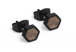 Fém fülbevaló Apis Nox Earrings Hexagon