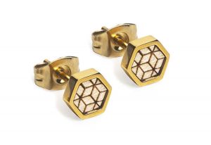 Fém fülbevaló Virie Earrings Hexagon