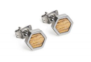 Fém fülbevaló Lini Earrings Hexagon