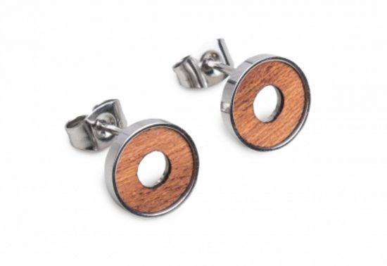 Fém fülbevaló Red Earrings Circle