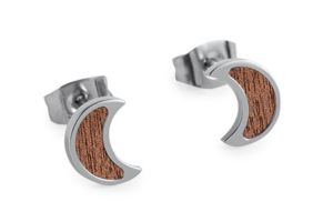 Fém fülbevaló Red Earrings Halfmoon