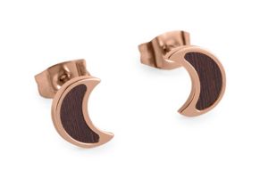 Fém fülbevaló Rose Earrings Halfmoon