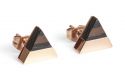 Fém fülbevaló Rose Earrings Triangle