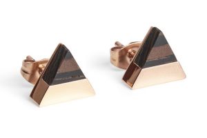 Fém fülbevaló Rose Earrings Triangle