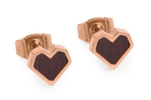 Fém fülbevaló Rose Earrings Heart