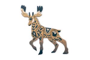 Fa puzzle Scandi szarvas