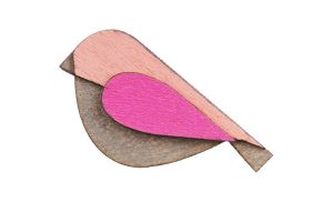 Fa bross Pink Bird Brooch