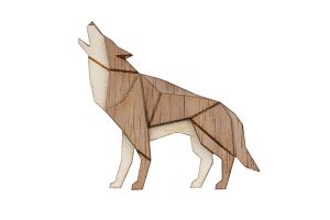 Fa bross Walking Wolf Brooch