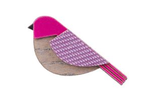 Fa bross Purple Cutebird Brooch