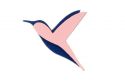 Fa bross Pink Hummingbird Brooch