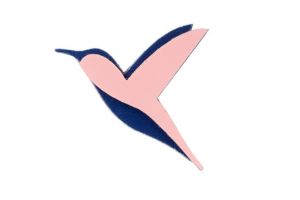 Fa bross Pink Hummingbird Brooch
