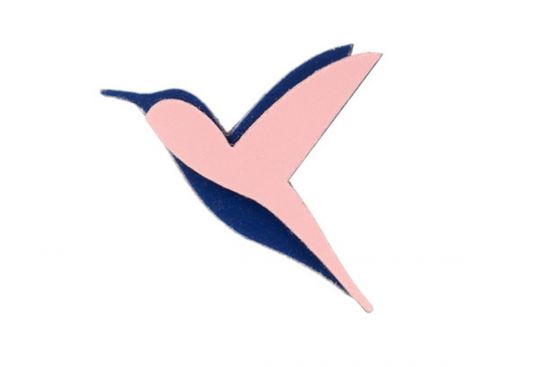 Fa bross Pink Hummingbird Brooch