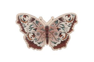 Fából készült bross Rose Butterfly Brooch