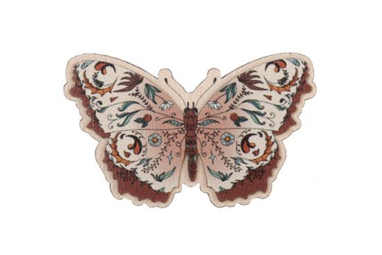 Fából készült bross Rose Butterfly Brooch