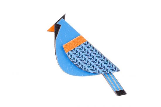 Fa bross Blue Cutebird Brooch